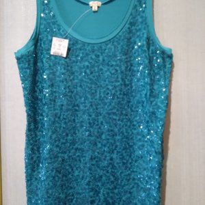 J.Crew sequin tank top NWT
